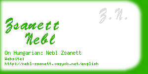 zsanett nebl business card